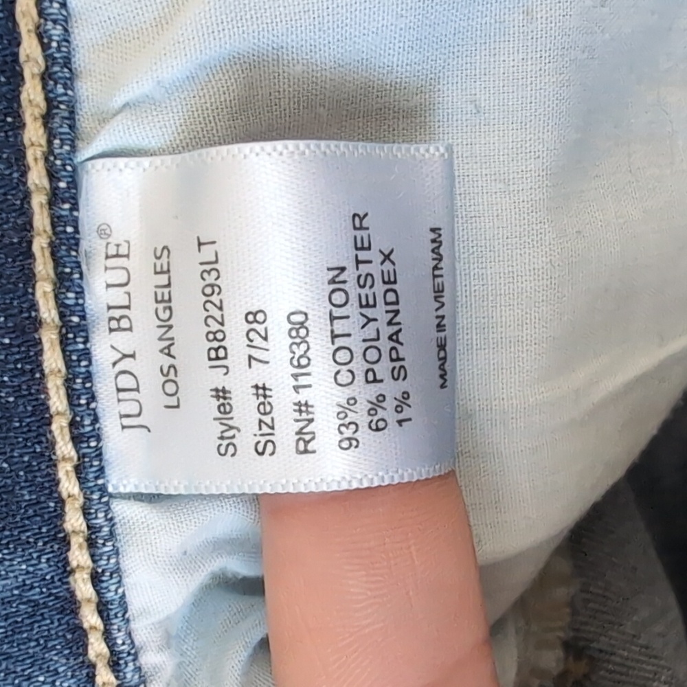 Judy Blue Hi-Rise Light Wash Skinny Bleach Splash Destroyed Jeans 7/28